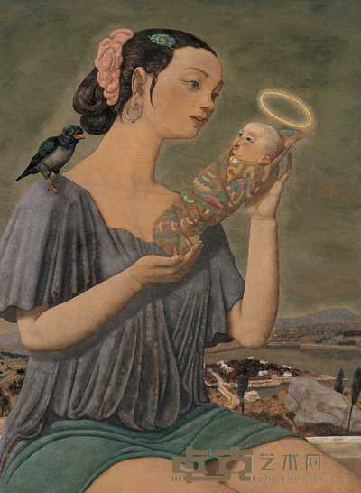 曹力 1999年作 天使 73×60cm